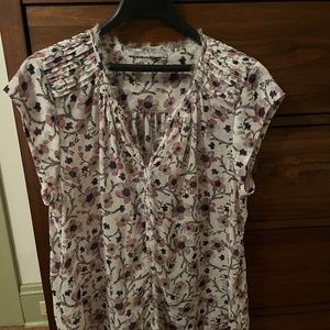 Short sleeved sheer blouse